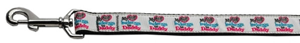 My Heart Belongs To Daddy Nylon Dog Leash 3/8 Inch Wide 6Ft Long 125-090 3806 By Mirage