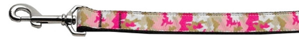 Pink Camo Nylon Dog Leash 3/8 Inch Wide 6Ft Long 125-093 3806 By Mirage