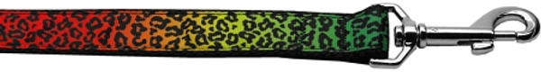 Rainbow Leopard Nylon Ribbon 1 Inch Wide 4Ft Long Leash 125-095 1004 By Mirage