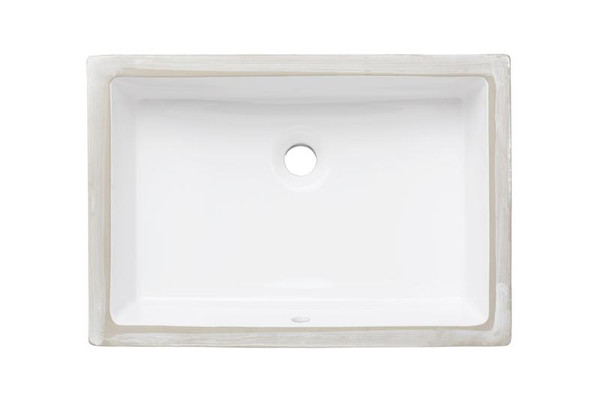 20.75" W 14.5" D Cupc Certified Rectangle Undermount Sink In White Color