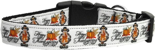 Happy Thanksgiving Dog Collar Large 125-125 LG By Mirage
