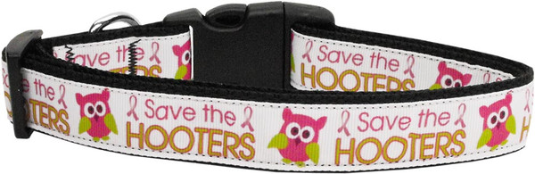 Save The Hooters Nylon Dog Collar Sm 125-145 SM By Mirage