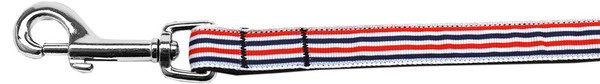 Patriotic Stripes Nylon Ribbon Pet Leash 5/8 Inch Wide 4Ft Lsh 125-177 5804 By Mirage