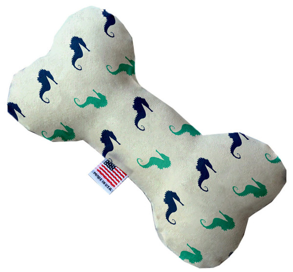 Seahorses 6 Inch Canvas Bone Dog Toy 1260-CTYBN6 By Mirage