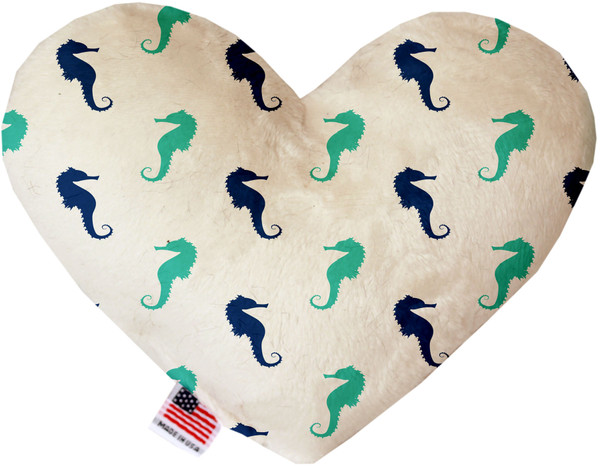Seahorses 8 Inch Canvas Heart Dog Toy 1260-CTYHT8 By Mirage