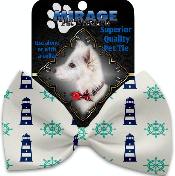 Lighthouses Pet Bow Tie Collar Accessory With Velcro 1262-VBT By Mirage