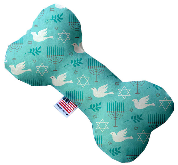 Peace And Hanukkah 8 Inch Canvas Bone Dog Toy 1294-CTYBN8 By Mirage