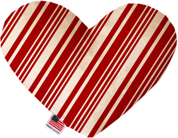 Classic Candy Cane Stripes 8 Inch Heart Dog Toy 1309-TYHT8 By Mirage