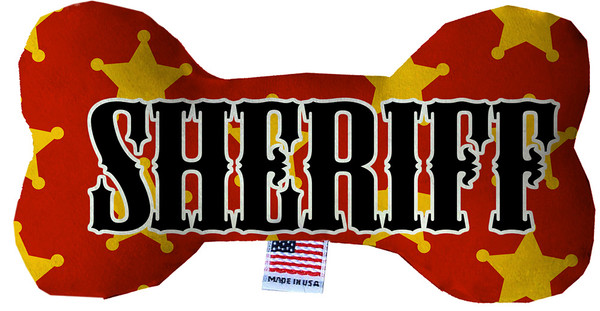 Sheriff Stuffing Free 6 Inch Bone Dog Toy 1388-SFTYBN6 By Mirage