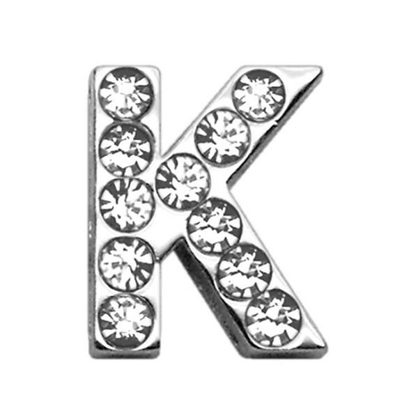 3/4" (18Mm) Clear Letter Sliding Charms K 18-03 34K By Mirage