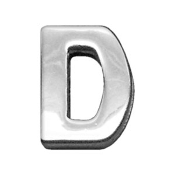 3/4" (18Mm) Chrome Letter Sliding Charms D 18-04 34D By Mirage