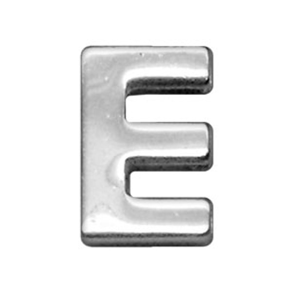 3/4" (18Mm) Chrome Letter Sliding Charms E 18-04 34E By Mirage