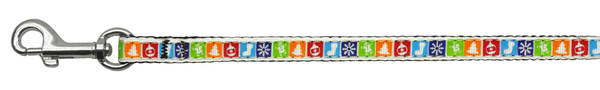Classic Christmas Nylon And Ribbon Collars 3/8'' Wide X 6' Leash 25-05 3806 By Mirage