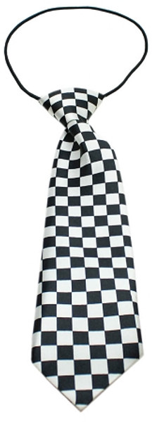 Big Dog Neck Tie Checkered Black 46-27 By Mirage