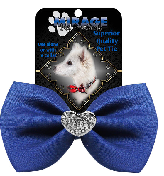 Crystal Heart Widget Pet Bowtie Blue 47-53 BL By Mirage