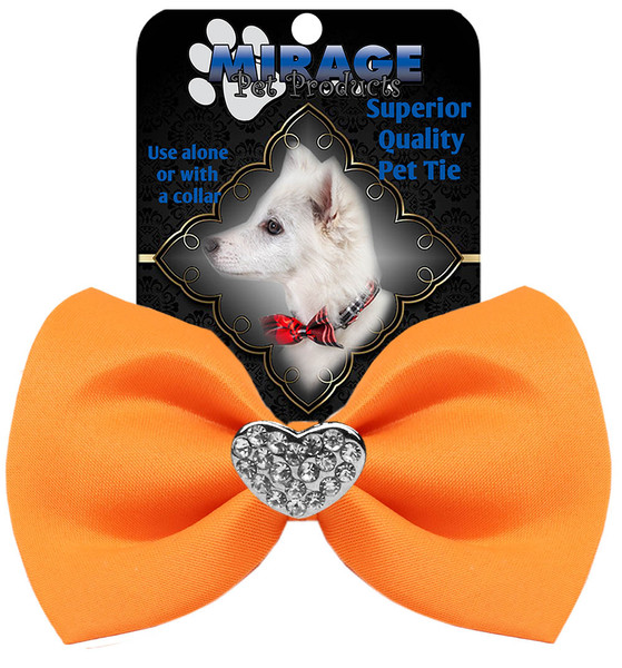 Crystal Heart Widget Pet Bowtie Orange 47-53 OR By Mirage
