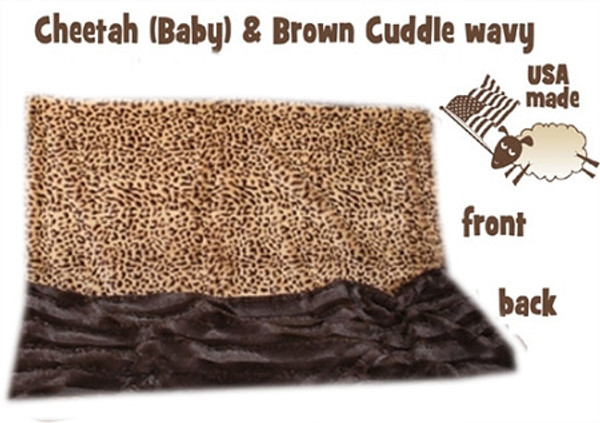 Brown Cheetah Itty Bitty Baby Blanket 500-064 IB By Mirage