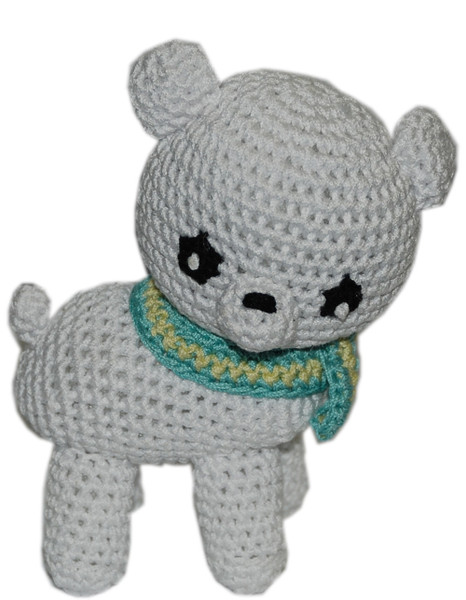 Knit Knacks Polar Bear Organic Cotton Small Dog Toy 500-111 PBR By Mirage