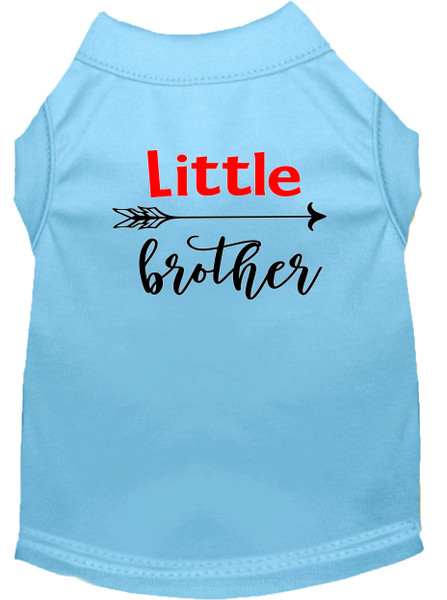 Little Brother Screen Print Dog Shirt Baby Blue Xs 51-217 BBLXS By Mirage