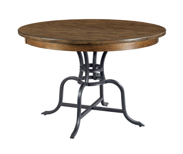 Kincaid The Nook - Hewned Maple 44" Round Dining Table With Metal Base 664-44MP