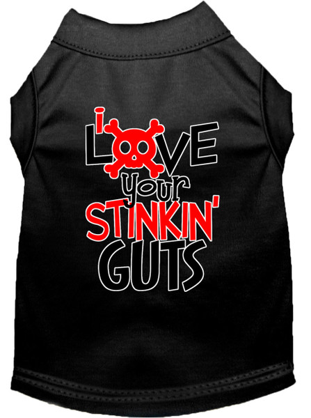 Love Your Stinkin Guts Screen Print Dog Shirt Black Xxl 51-439 BKXXL By Mirage