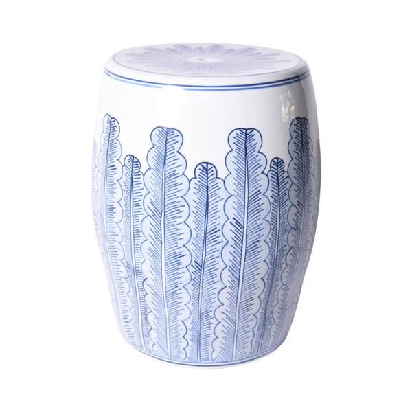 Blue And White Porcelain Banana Leave Garden Stool 1403 By Legend Of Asia