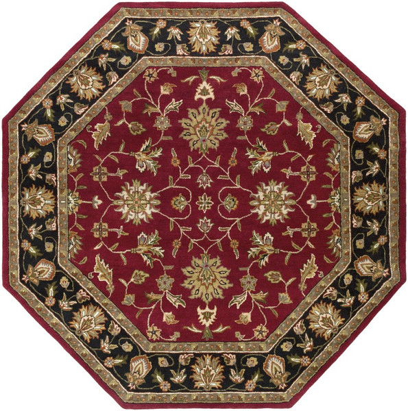 Surya Crowne Hand Tufted Red Rug CRN-6013 - 8' Octagon