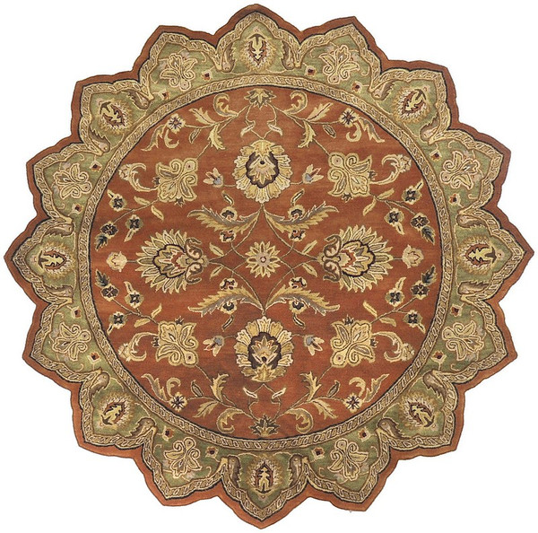 Surya Crowne Hand Tufted Red Rug CRN-6019 - 8' Star