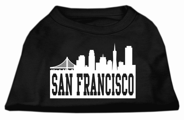 San Francisco Skyline Screen Print Shirt Black Med 51-72 MDBK By Mirage