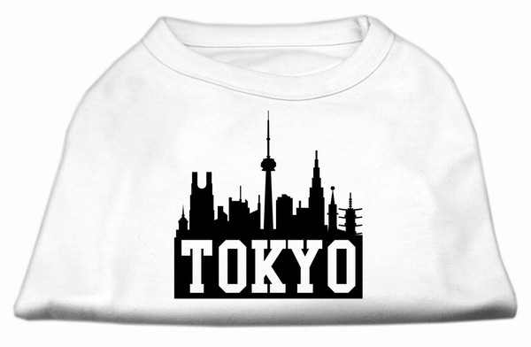 Tokyo Skyline Screen Print Shirt White Lg 51-75 LGWT By Mirage