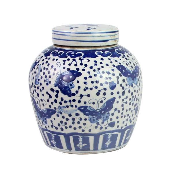 Blue And White Ming Jar Butterfly 1603K By Legend Of Asia