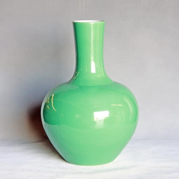 Tibetan Green Globular Vase 1812 By Legend Of Asia