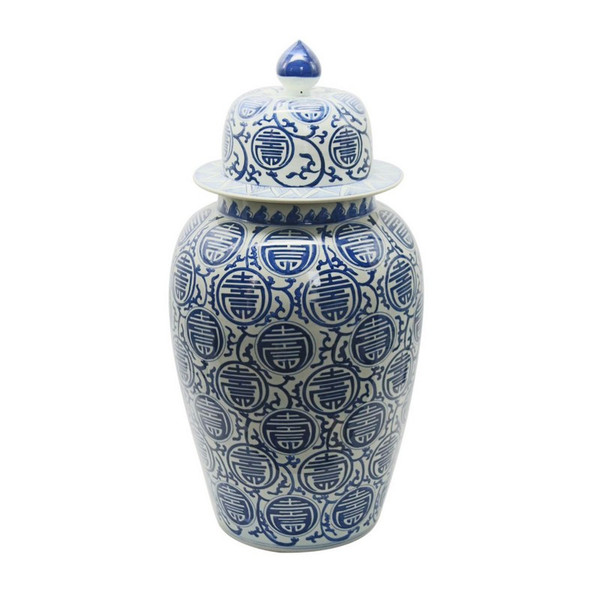 Blue & White Longevity Heaven Jar - Xl 1929XL By Legend Of Asia