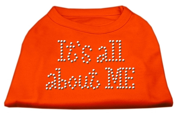It'S All About Me Rhinestone Shirts Orange Sm (10) 52-03 SMOR By Mirage