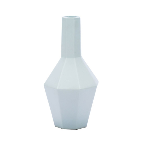 White Hex Spindle Vase Large 2012L-W By Legend Of Asia