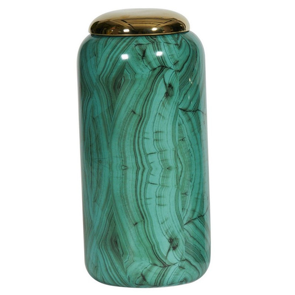Forest Green Cylinder Porcelain Jar 2015L-FG By Legend Of Asia