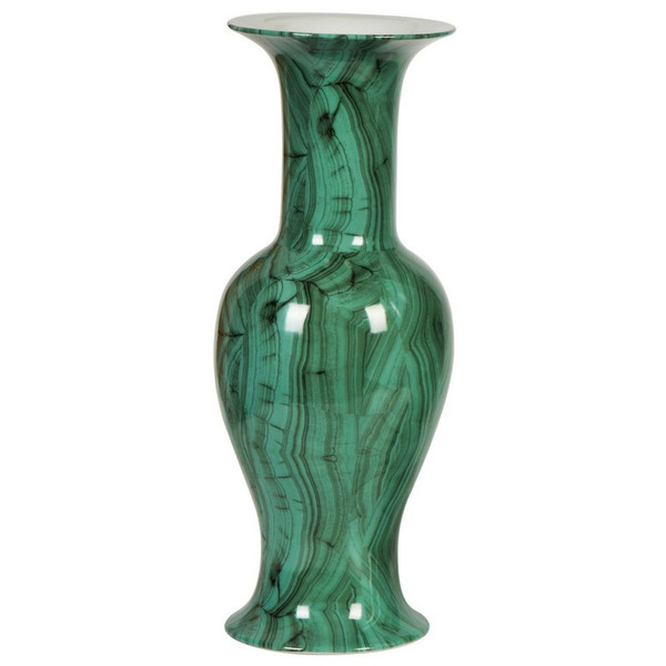 Forest Green Baluster Porcelain Vase 2017S-FG By Legend Of Asia