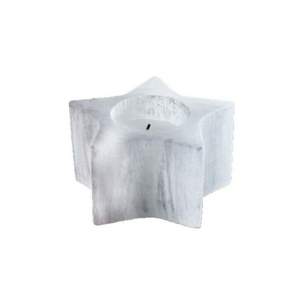 Selenite Star Candle - Min 6 2604 By Legend Of Asia
