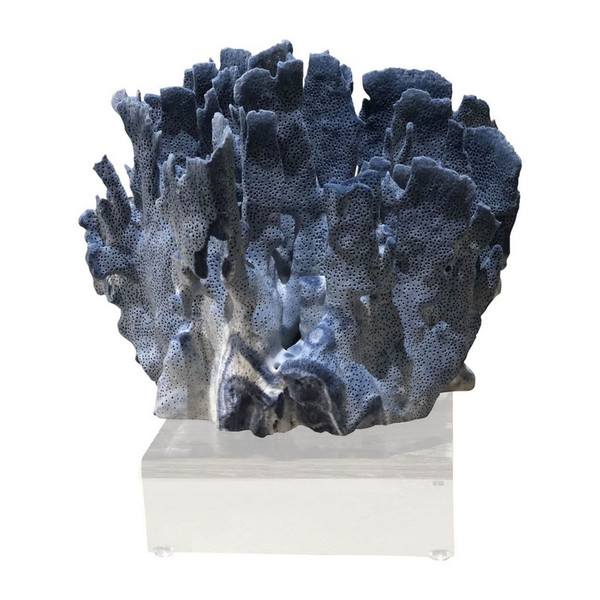 Blue Coral 10 - 12 On Acrylic Base 8073-M By Legend Of Asia