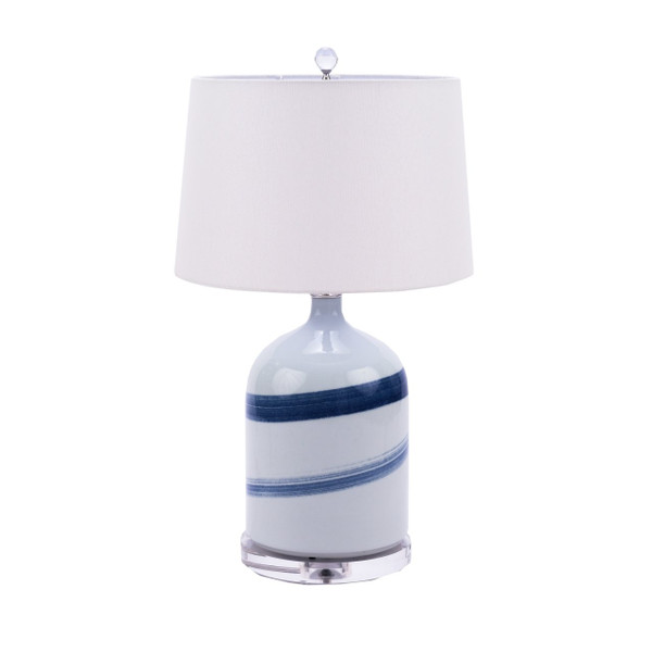Blue And White Brushstroke Spin Table Lamp L1336-L By Legend Of Asia