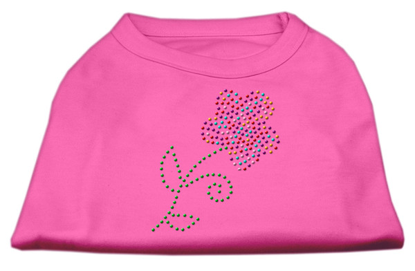 Multi-Colored Flower Rhinestone Shirt Bright Pink M 52-49 MDBPK By Mirage