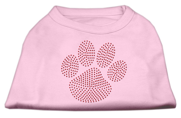 Red Paw Rhinestud Shirts Light Pink L 52-60 LGLPK By Mirage