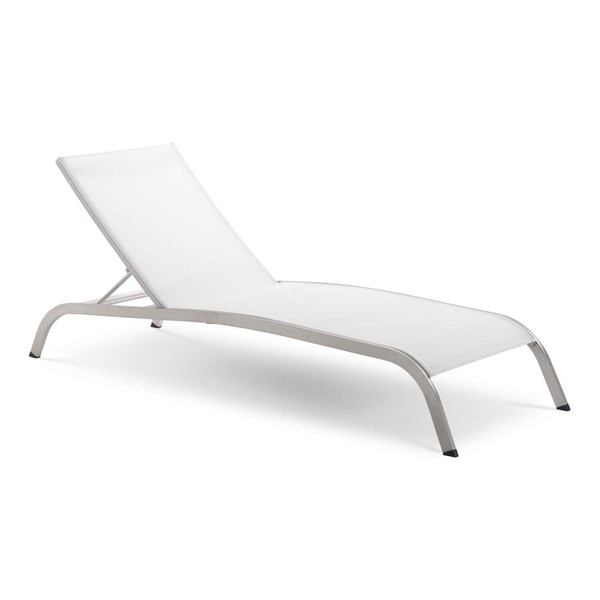 Savannah Outdoor Patio Mesh Chaise Outdoor Patio Lounge Chair EEI-3721-WHI By Modway