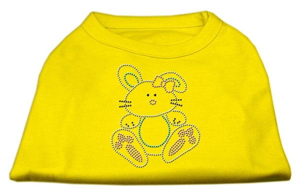 Bunny Rhinestone Dog Shirt Yellow Lg (14) 52-88 LGYW By Mirage