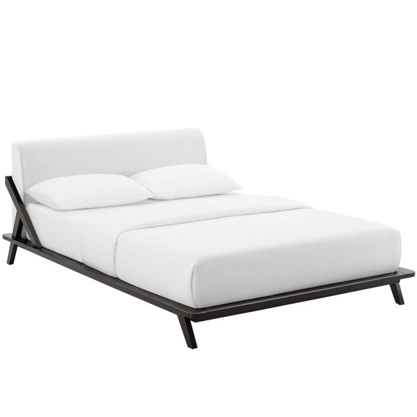 Luella Queen Upholstered Fabric Platform Bed MOD 6047 CAP WHI by Modway Furniture