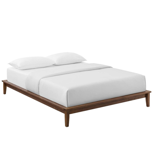 Lodge Full Wood Platform Bed Frame MOD 6054 WAL by Modway Furniture