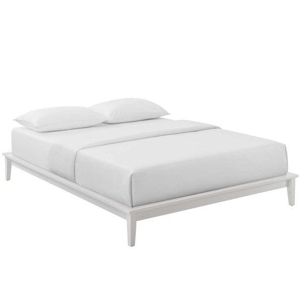 Lodge Queen Wood Platform Bed Frame MOD 6055 WHI by Modway Furniture