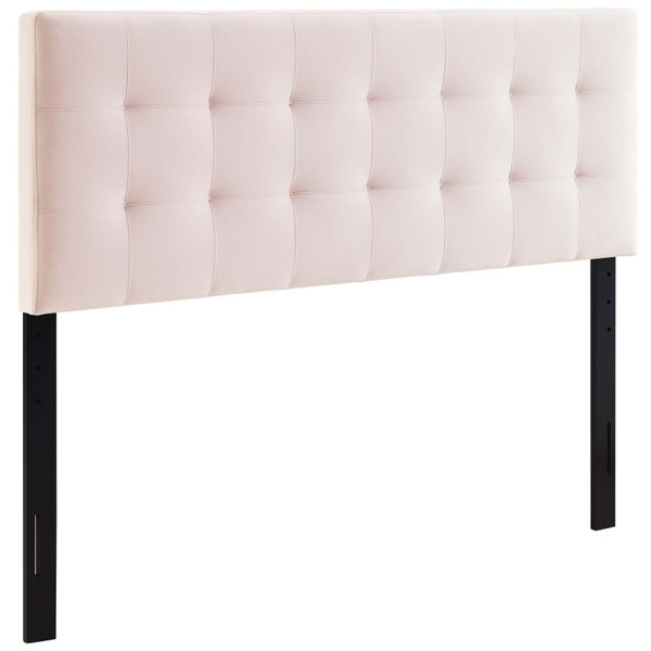 Lily Biscuit Tufted Full Performance Velvet Headboard MOD 6119 PNK by Modway Furniture