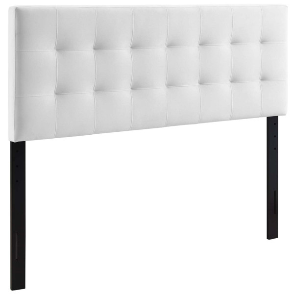 Lily Queen Biscuit Tufted Performance Velvet Headboard MOD 6120 WHI by Modway Furniture
