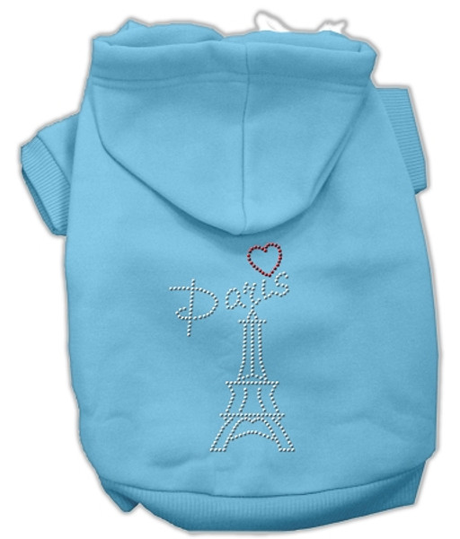 Paris Rhinestone Hoodies Baby Blue Xl (16) 54-53 XLBBL By Mirage